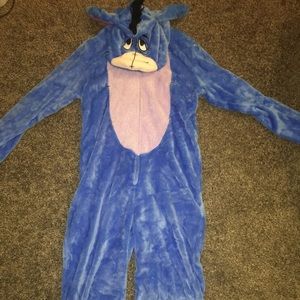 Velvety Eeyore onesie pajamas